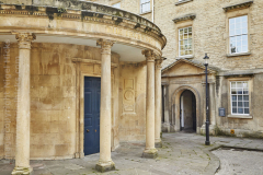 Entrance to Hospital of St John the Baptist, Hot Bath St, Bath, Great Britain.