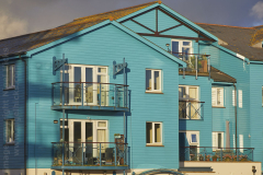 Buildings around the harbour at Exmouth, Devon, Great Britain.