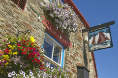 Polruan, on the Fowey River, Cornwall, Great Britain.