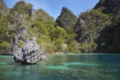 Inside Kayangan Lake cove, Coron Island, Calamian Islands, Palawan, Philippines.