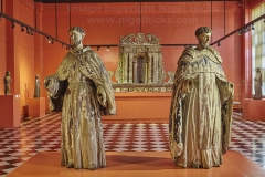 Hispanic religious statuary, in the National Museum, Manila, Philippines.