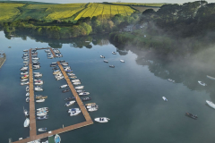 Salcombe and the Kingsbridge Estuary in the early morning; Devon, Great Britain.