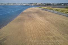 An aerial view of the Taw and Torridge estuary, near Bideford and Barnstaple, Devon, Great Britain.