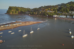 Teignmouth harbour and the estuary of the River Teign, Devon, Great Britain.