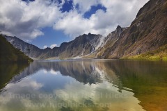 The volcano crater lake, on Mt Pinatubo, Zambales, Luzon, the Philippines.
