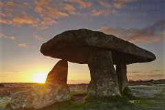 Lanyon Quoit at sunrise, near Penzance, Cornwall, Great Britain.