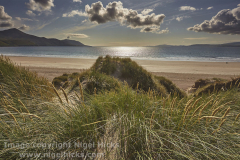 Sand dunes on Rossbeigh beach, Ring of Kerry, County Kerry, Ireland.