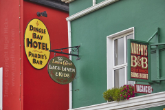 Shop fronts, in Dingle town, County Kerry, Ireland.