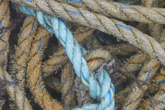 A pile of fishing rope at Priest's Cove, Cape Cornwall